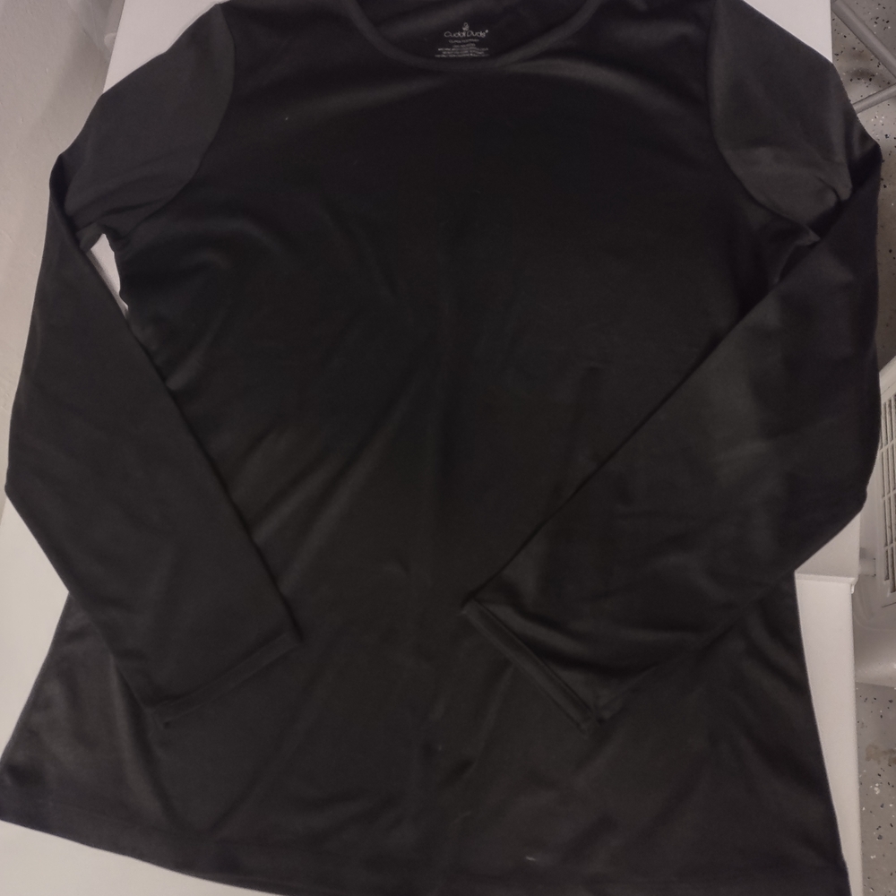 Cuddl Duds Black Long Sleeve Shirt